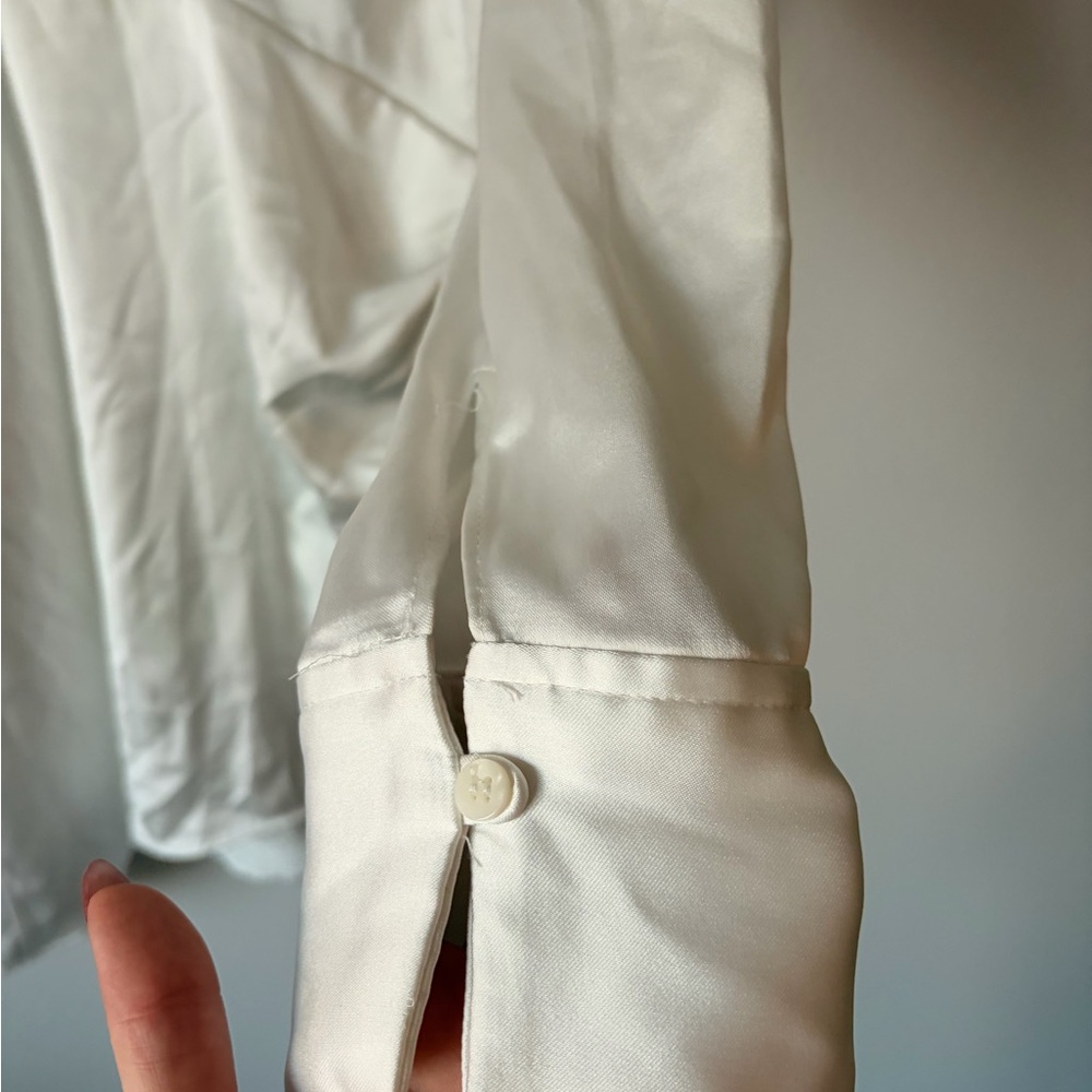 Zara White Mini Wrap Dress - Picture 5 of 12